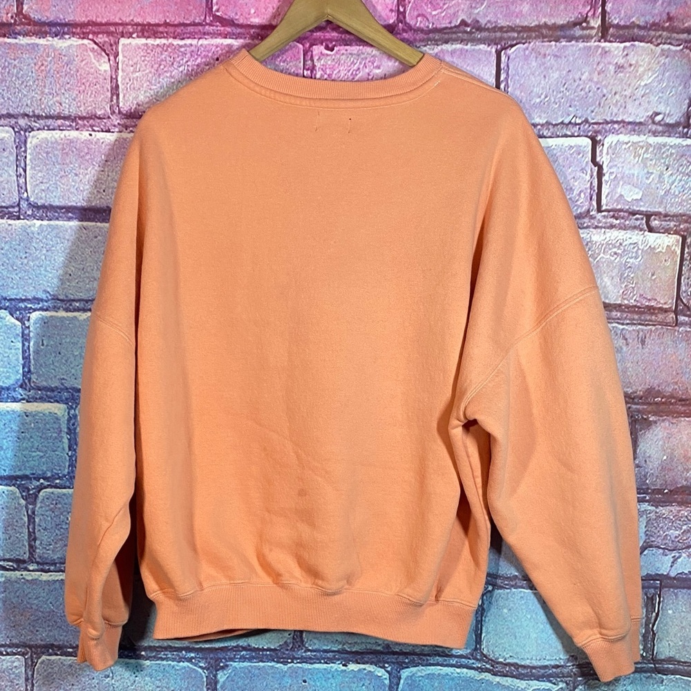 Playboy x PacSun Women’s XS Peach Crewneck Sweatshirt Rainbow Logo Y2K - Picture 5 of 14